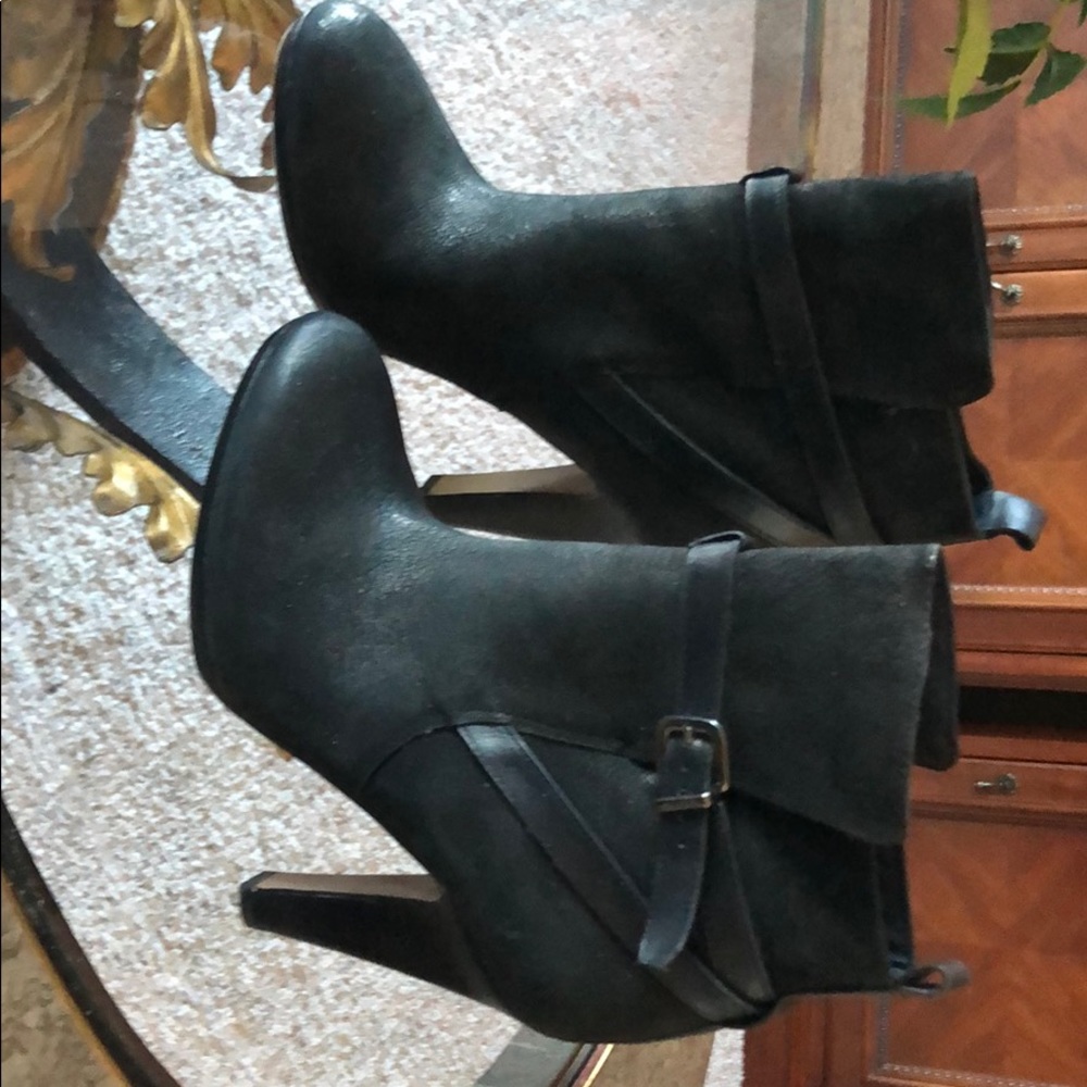 Aldo Black suede ankle boots